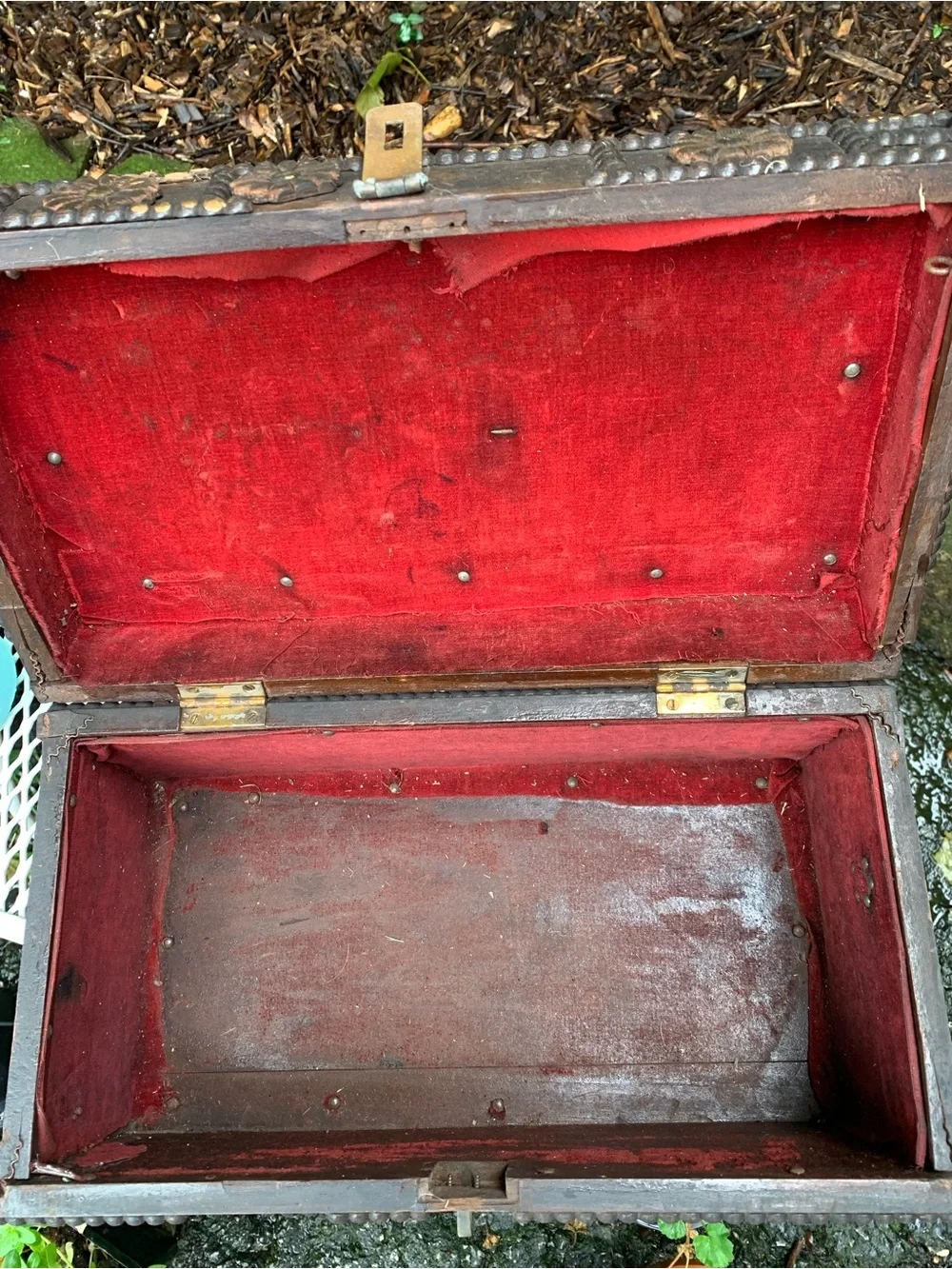 Antique Spanish Style Chest Box Keepsake Dowry 1800’s